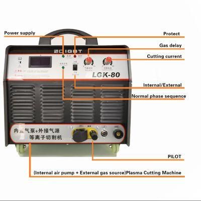 80 AMP Pilot Arc Plasma Cutter with Compressor