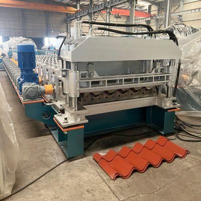 Corrugated Metal Sheet Glazed Tile Roof Making Roll Forming Machine