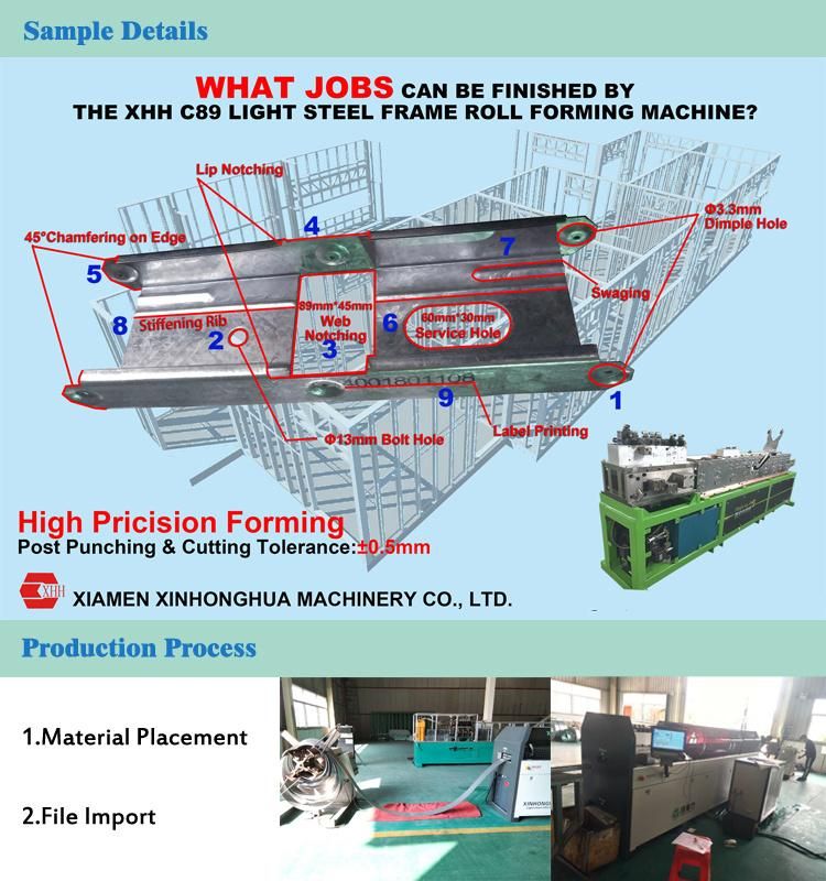 Automatic Z Galvanized Light Keel C Channel Purlin Forming Machine