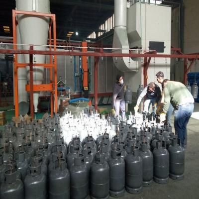 Powder Coating Line with Mono-Cyclone Powder Booth System for Gas Tank