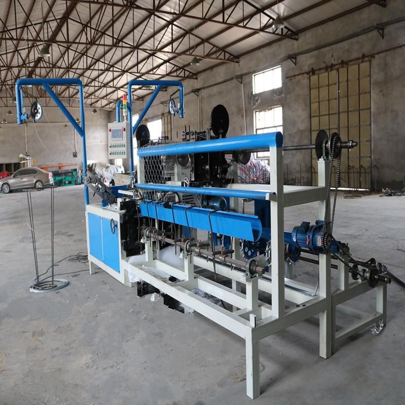 PLC Control Full Automatic Chain Link Fence Machine (double wire)