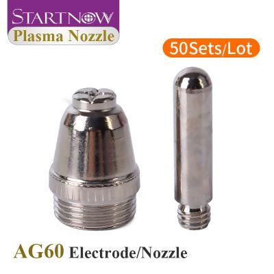 Startnow 50sets/Lot AG60 Plasma Consumables Hafnium Wire Plasma Tip Nozzle Electrodes Kits for Welding Cutting Torch Accessories