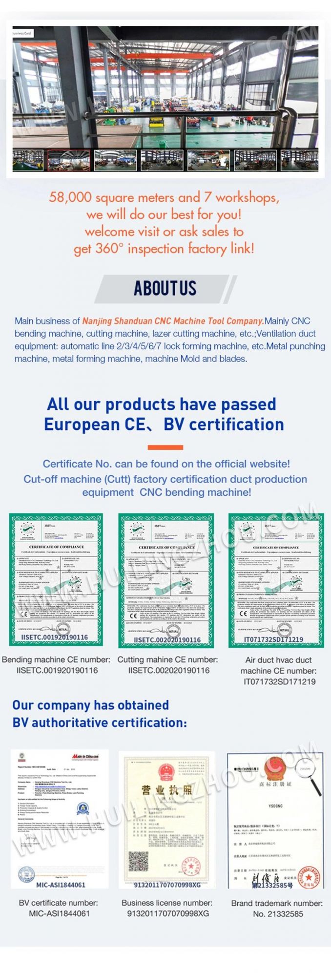 Ysdcnc Brand Square Duct Making Machine, HVAC Auto Duct Line 3 with High Production