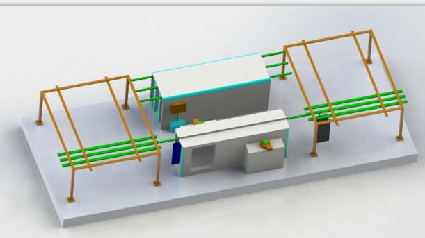 Manual Conveyor System Powder Coating Plant for Small Production