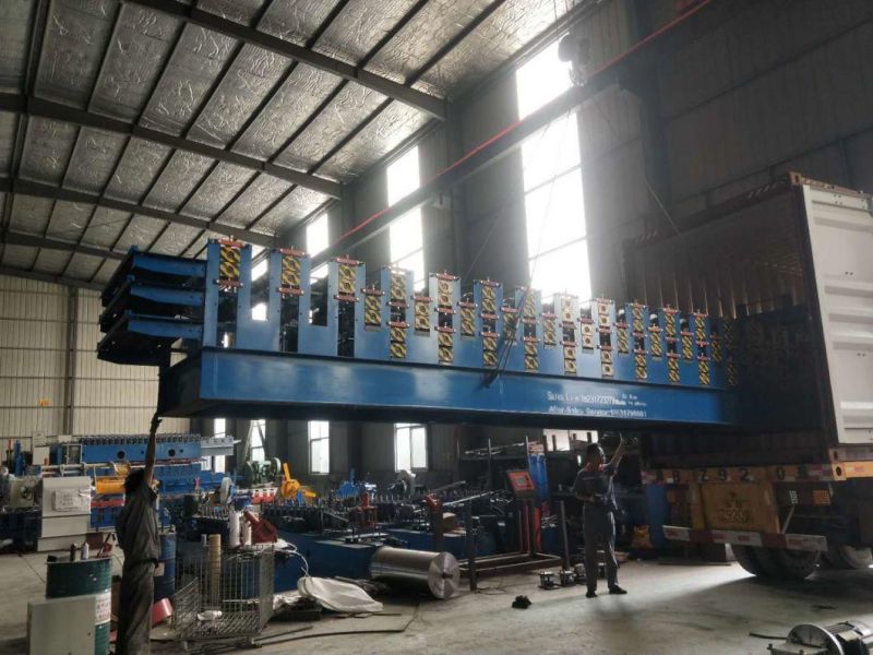 Three Profile Trapezoidal Corrugated Glazed Roofing Sheet Roll Forming Machine