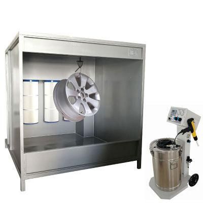 Alloy Wheels Electrostatic Powder Coating Spray Booth with Filter Recovery