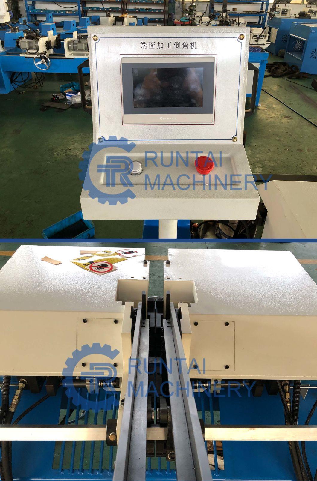 Manufacturers Supply Automatic Small Long Metal Tube Round Bar Chamfering Machine, Deburring Double Head Chamfering Machine