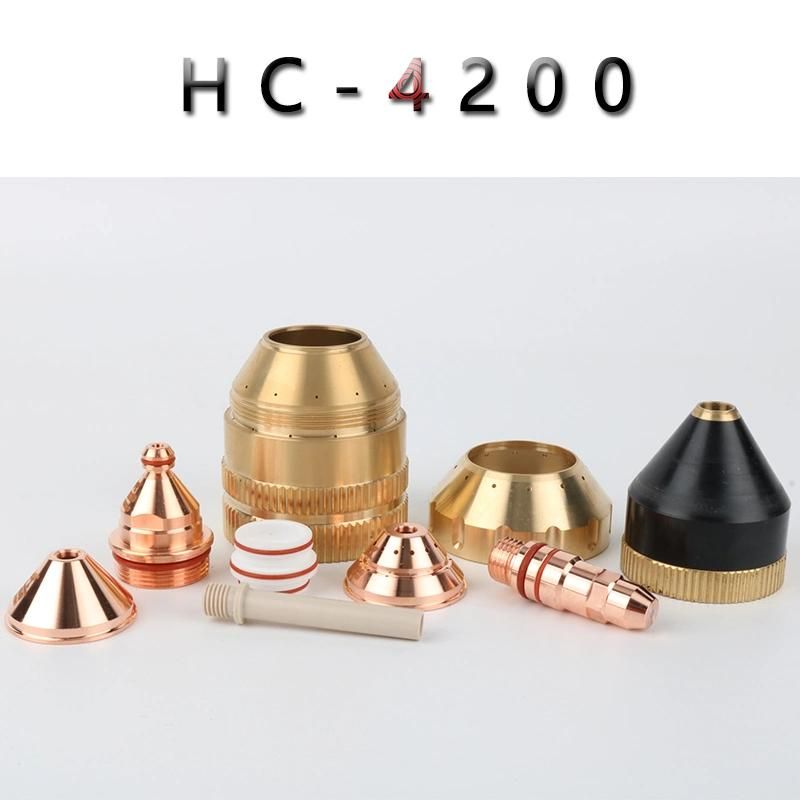 Jiusheng CNC Plasma Cutting Torch Consumables Electrode Nozzle Hc4200 Suitable for 400A Plasma Cutting Equipment