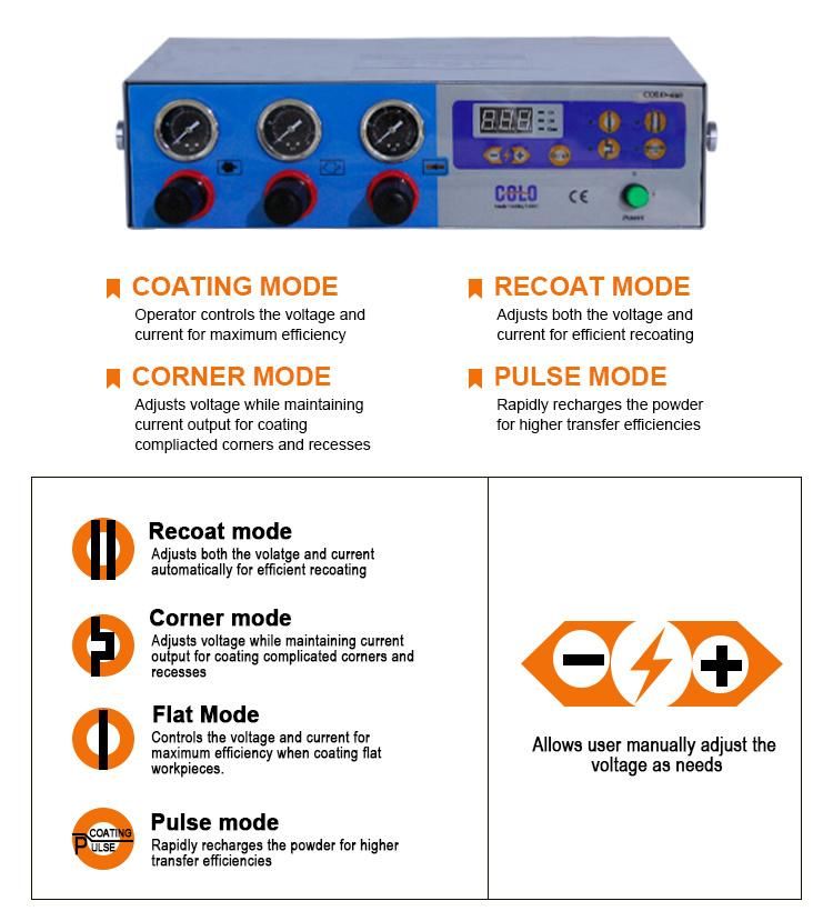 Portable Pulse Function Powder Coating Gun