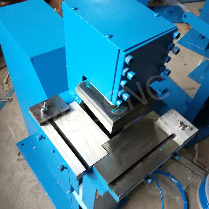 Sheet Metal HVAC Air Duct 90degree Pneumatic Foot Power Notching Machine, Foot Pedal Corner Cutting Machine, Angle Cutting Machine