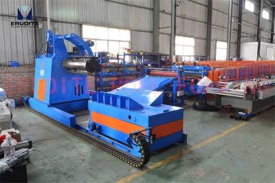 10tx1250mm Hydraulic Decoiler with Coil Car Work with Hands Free Feed-in