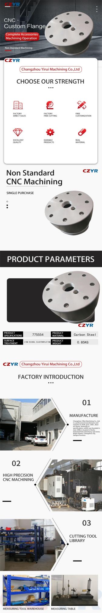 CNC Machining Customized Machine Parts Forging Flange