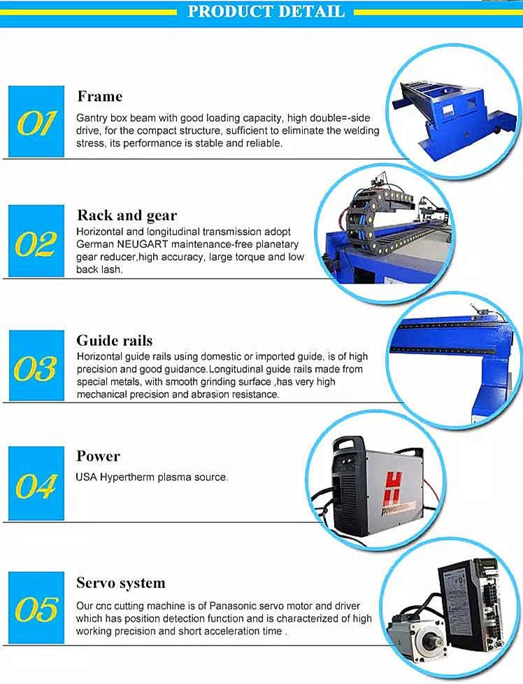 CNC Ecnomical Metal Steel Plate Automatic Gantry Plasma Flame Cutting Machine