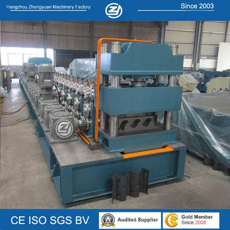 Highway Guardrail Panel Roll Forming Machine with Gear Box Transmission