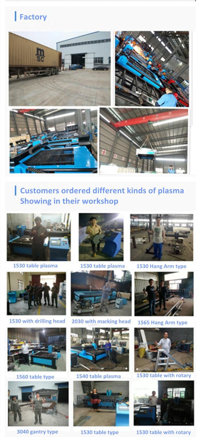 Iron Steel Metal CNC Plasma and Oxygen Flame Cutting Machine with Hypertherm Lgk Plasma Source