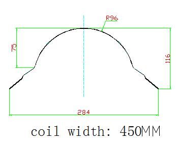 Color Steel Cap Ridge Roll Forming Machine