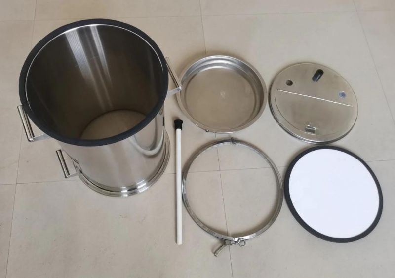 Aluminum/Stainless Steel Powder Coating Spray Feed Barrel/Bucket/Hopper for Powder Coating Machine