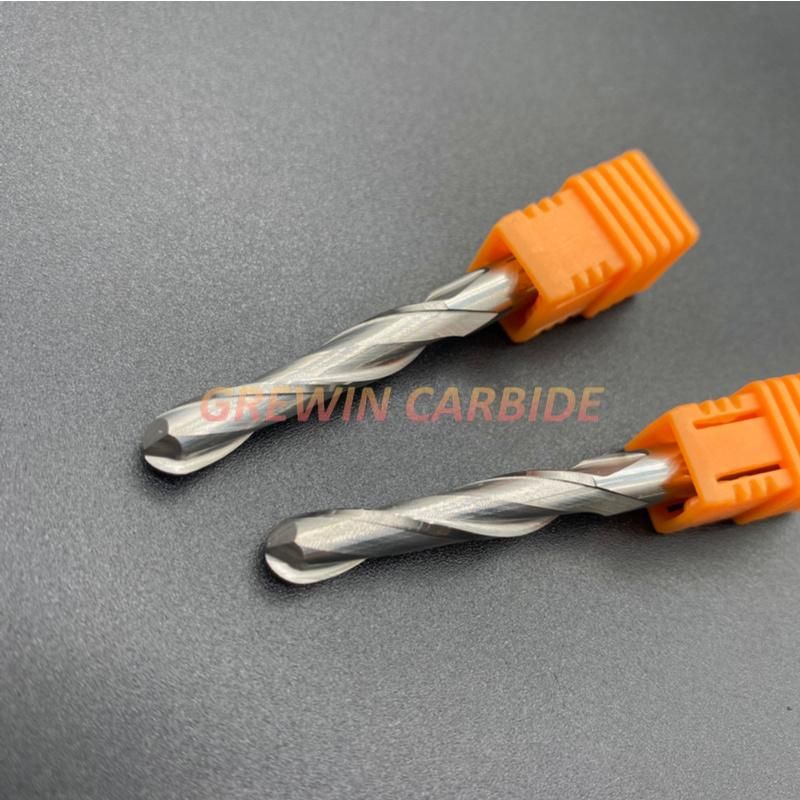 Gw Carbide - 2 Flute Carbide Sparil Ball Nose End Mill 8mm/2 Flute CNC Cutting Tool
