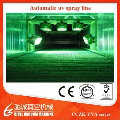 Spindle-Conveyorised UV Automatic Plastic Painting Lines Automatic Vacuum Machine