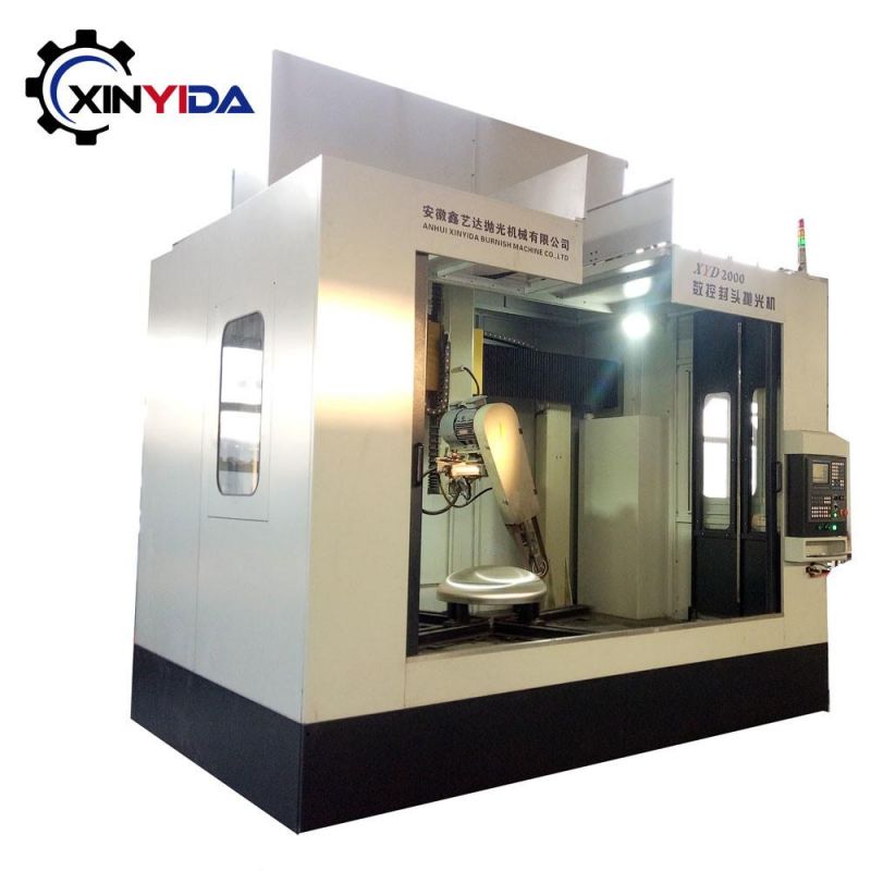 Full Enclosed CNC Tank Dish Buffing and Grinding Machine with Dusty Cleaner Equipped