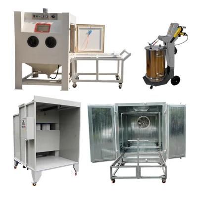 Sandblasting and Manual Powder Coating Equipment Painting Machine with Recovery for Complete Surface Finishing