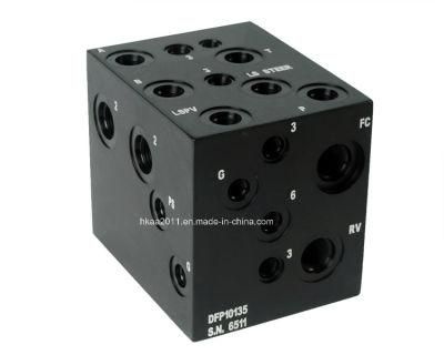 Black Anodized Aluminum CNC Machining Hydraulic Manifold Block