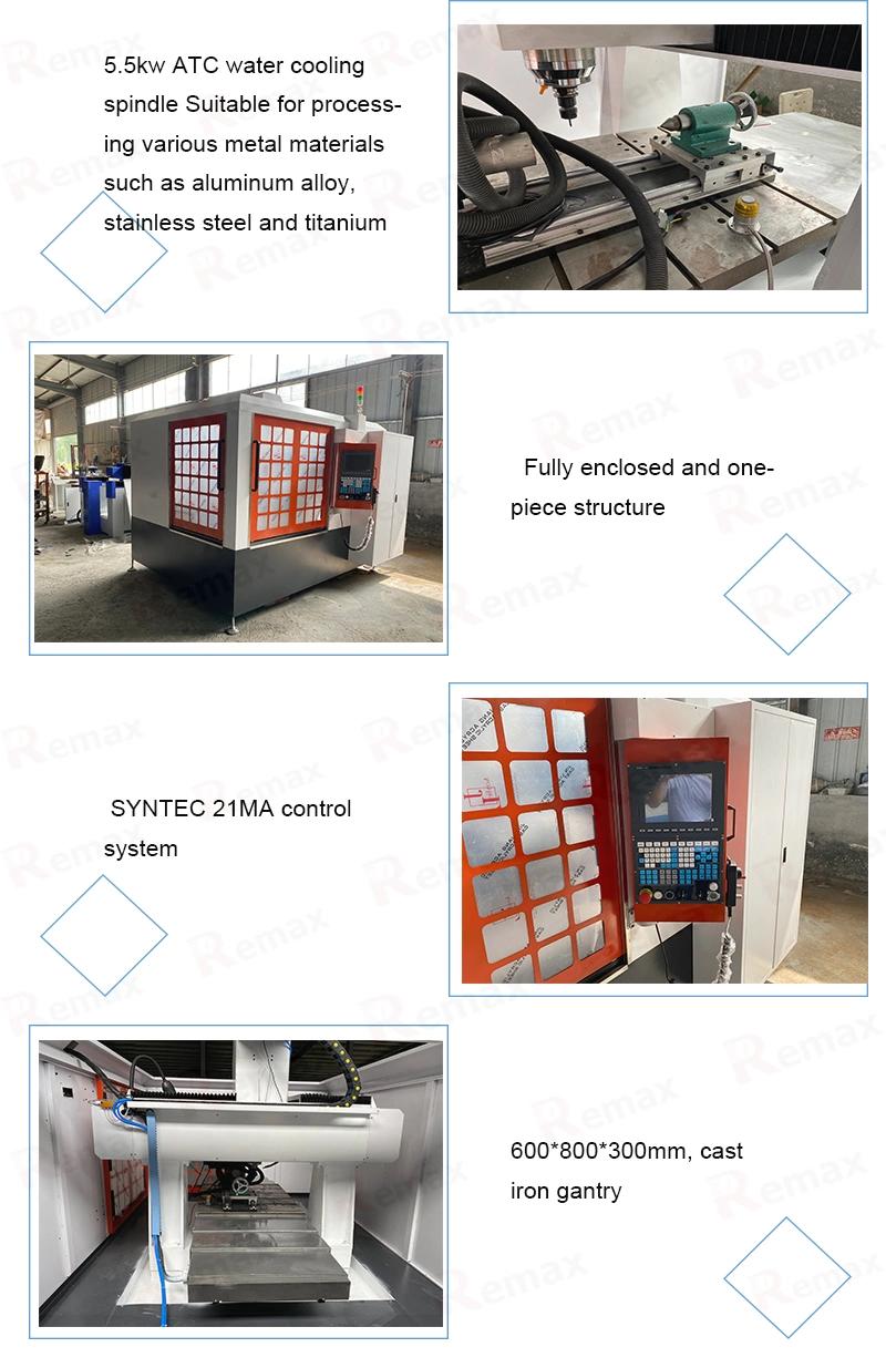 China 6080 CNC Router Metal Cutting Machine with Making Mold