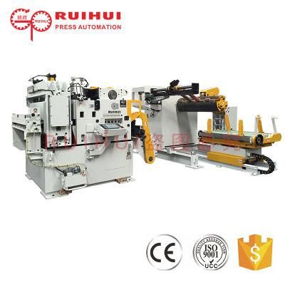 3power Press Feeder High Tensile Coil Feed System Mac4-1400f 3 in 1 Decoiler Straightener Feeder