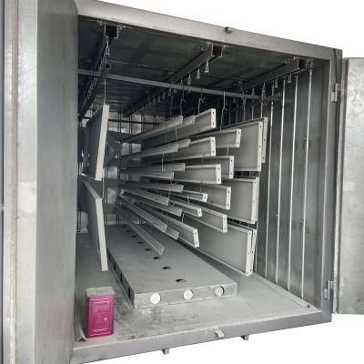 Powder Coat Curing Oven with Overhead Conveyor Chain Baking Frame Furnace for Aluminum Alloy Profile