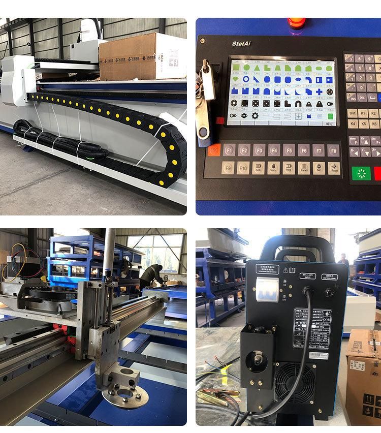 120A 200A 300A 400A CNC Metal Steel Plate Automatic Gantry Type Flame Plasma Cutting Machine for Carbon Steel Pipe and Plate Plasma Cutting Machine