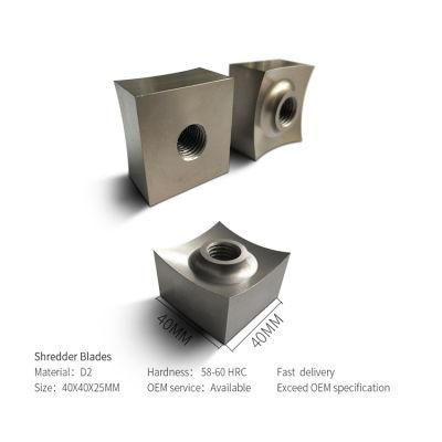 Square Shredder Blade for Single Shaft Shredder/Square Blade for Single Shaft Shredder/Concave Shredder Blades for Single Shaft Crusher