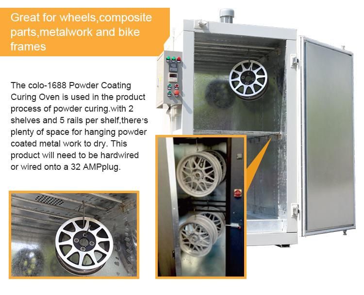 Car Wheel Manual Powder Coating Line with Gas Curing Oven