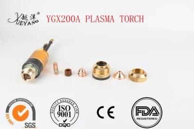 Yueyang Plasma Cutting Torch Ygx200A Suitable for 200A Cutting Power Huayuan Plasma Cutting Machine