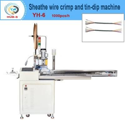 Sheath Wire Cut Strip One End Terminal Crimp, One End Tin Dipping Machine