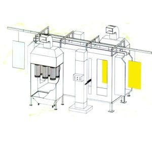 Professional Powder Coating Booth, Powder Coating Line Design