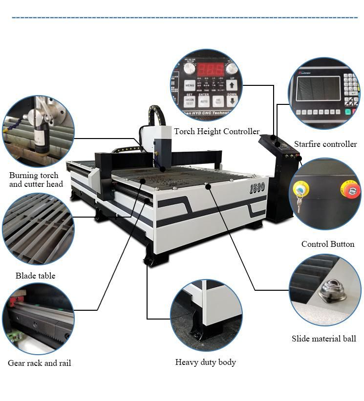 1530 Metal CNC Plasma Cutting Machine for Metal Cutting