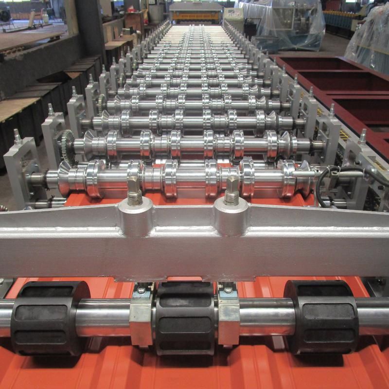PPGI Steel Coil Metal Trapeziod Roof Roll Forming Machine Mitsubishi Controller