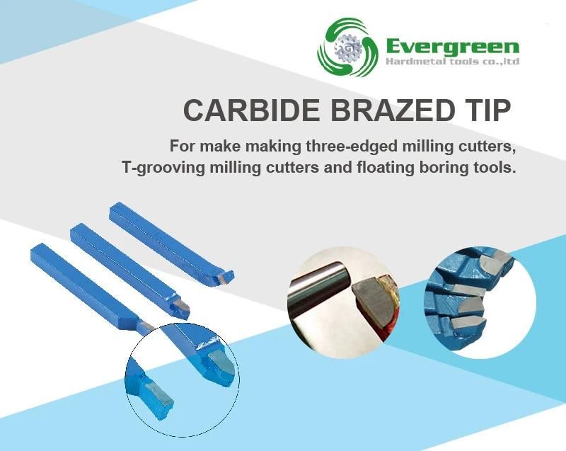 Grade P Type Tungsten Carbide Brazed Tips