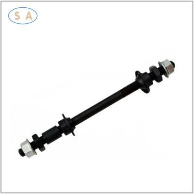 ISO Qualified Customized Factory Supplied Aluminium/Carbon Steel Front Wheel Axle for Electric Scooter