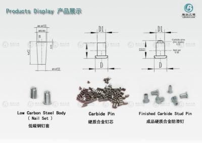 Cemented Carbide Antislip Stud Pins and Studs