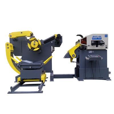 Sheet Metal Coiling Straightening Machine 3 in 1 Decoiler Straightener Feeder