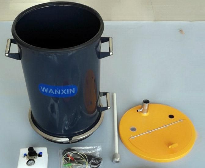 55L Powder Feed Hopper with Fluidizing Porous Plastic Plates
