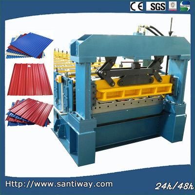 Trapezoid Metal Roof Tile Cold Roll Forming Machine