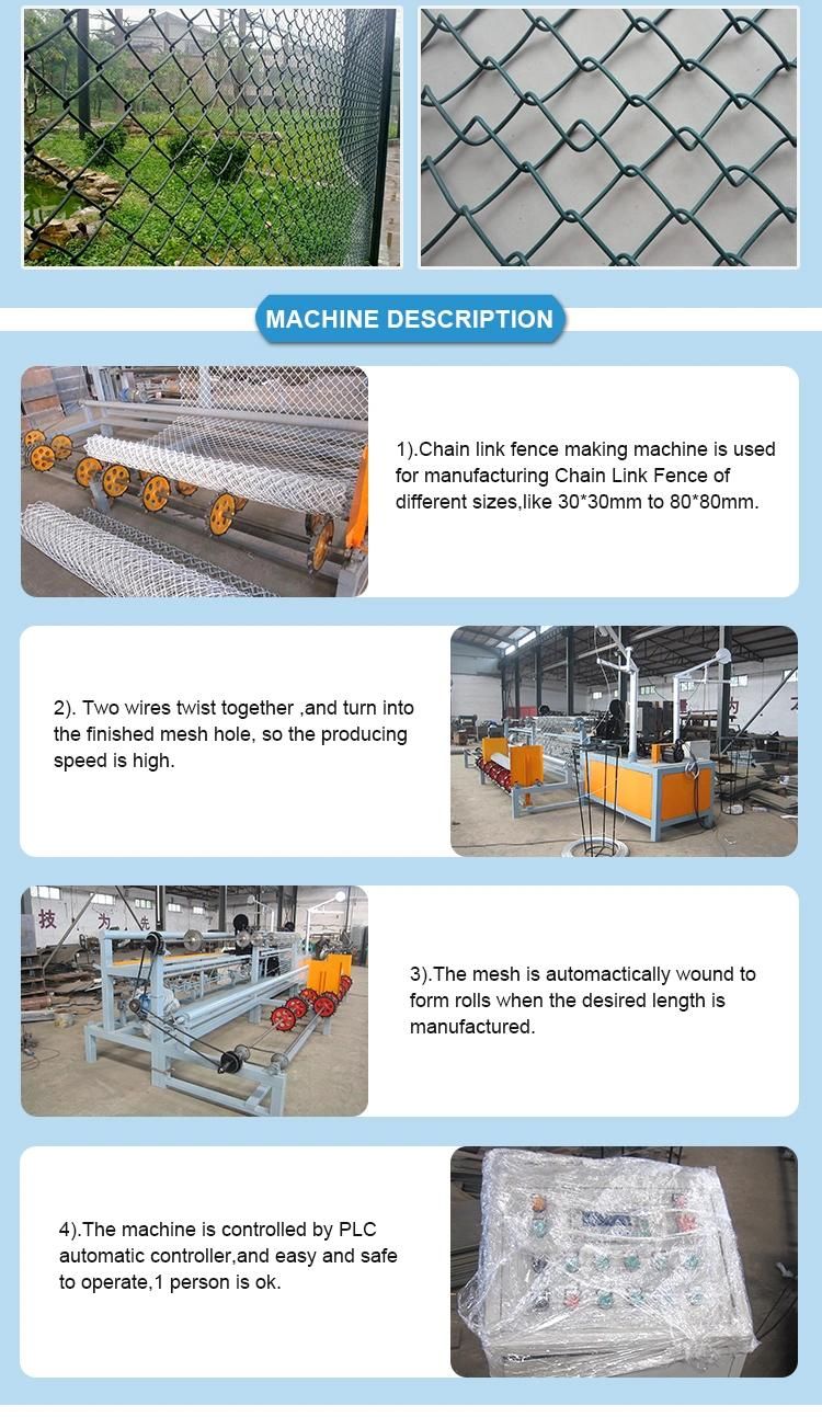 High Speed Full Automatic Chain Link Fence Machine Factory