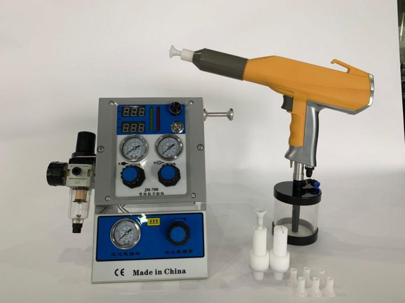 New Test Electrostatic Powder Spray System High Quality Manual Powder Coating Gun with Small Powder Hopper