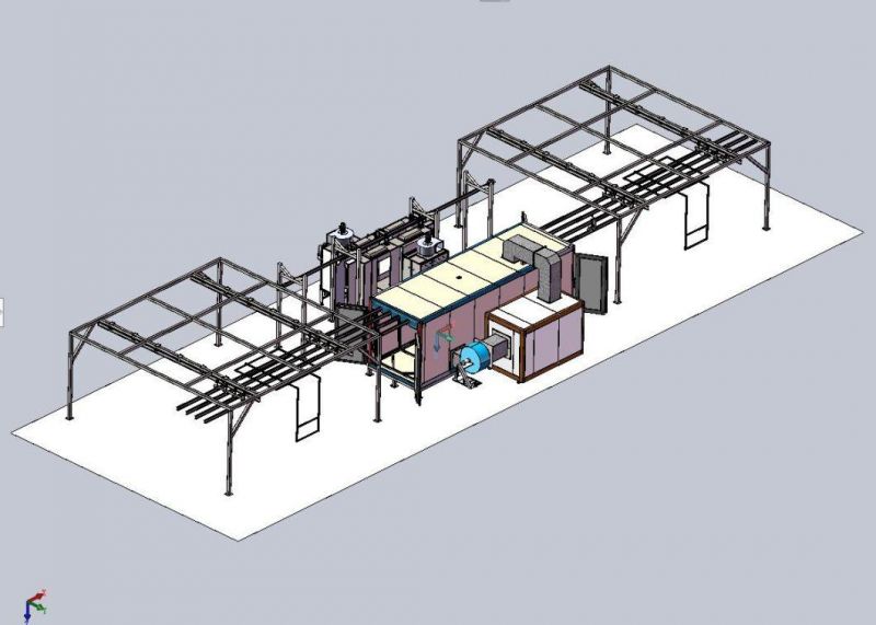 Manual Conveyor System Powder Coating Plant for Small Production