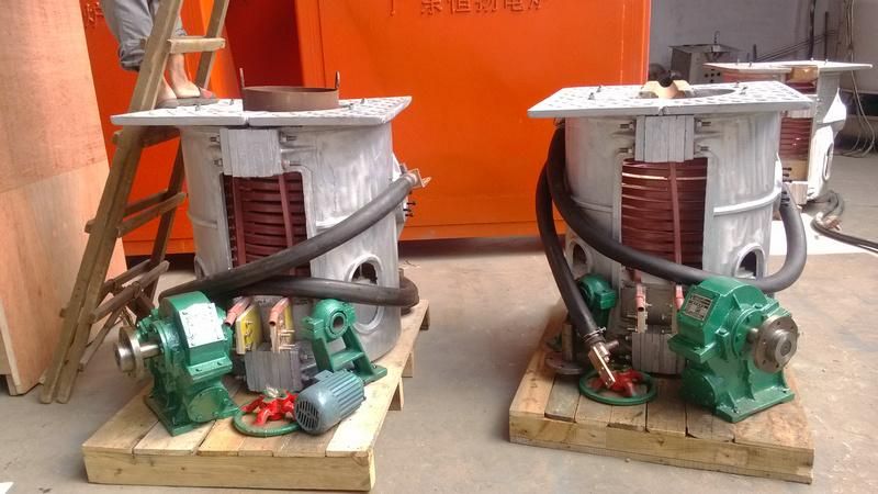 150kg Iron Copper Melting Electric Induction Furnace with Crucible