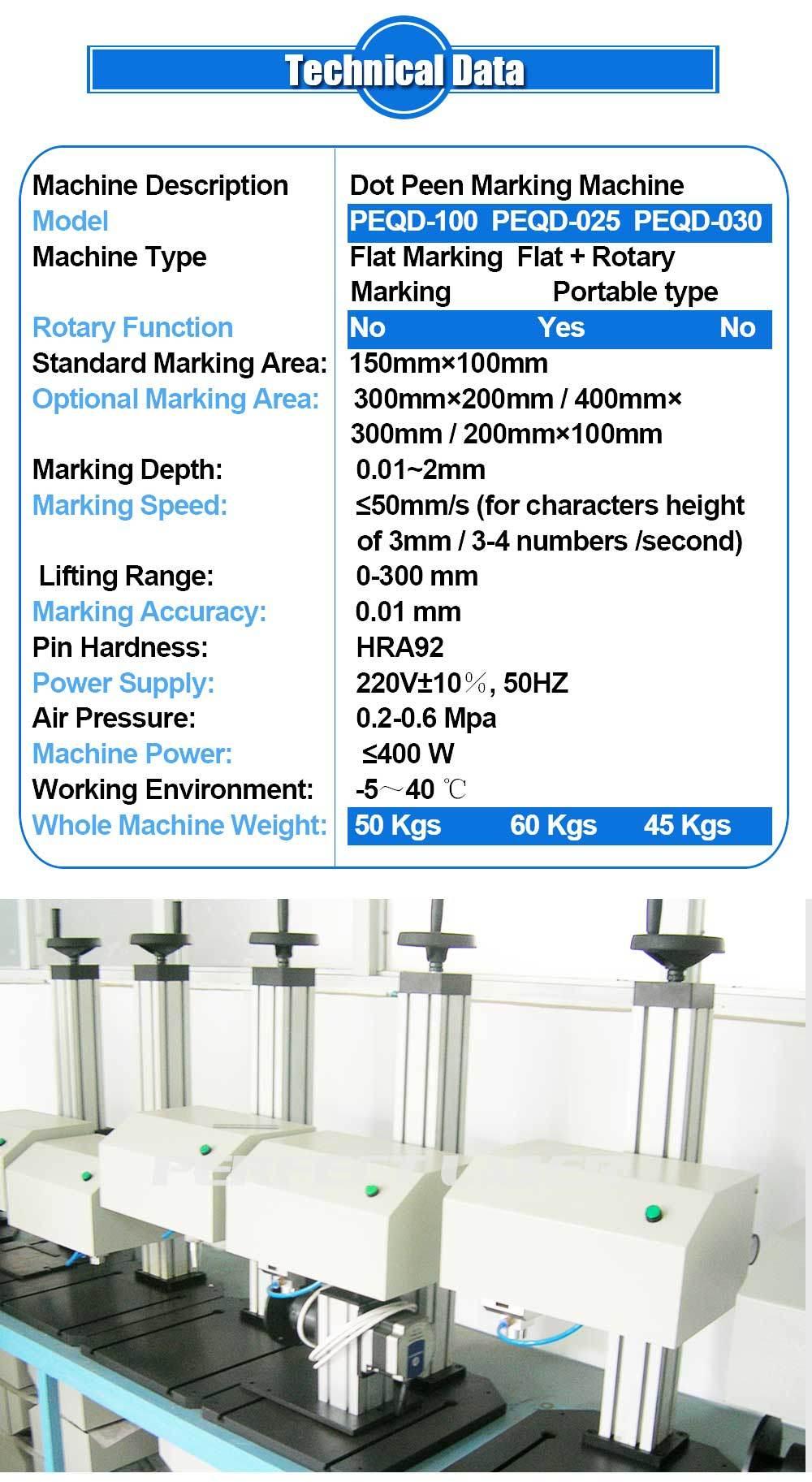 Desktop Touch Screen Metal Nameplates DOT Peen Marking Machine