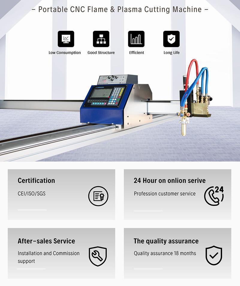 Mini Portable CNC Plasma Flame Cutter with CE SGS Certificate Lgk63 120 Huayuan Toploong F2100b Thc Torch Cut 1530 Starfire Fangling Fastcam Ss Cutting Machine