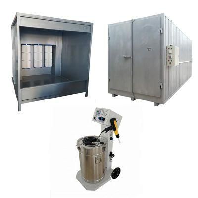 Batch Powder Coating System Package with Electrostatic Powder Coating Gun + Spray Booth + Curing Oven